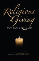 Religious Giving : For Love of God.