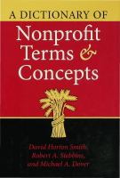 Dictionary of Nonprofit Terms and Concepts.