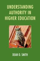 Understanding authority in higher education