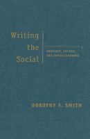 Writing the social : critique, theory, and investigations /