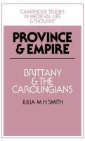 Province and empire : Brittany and the Carolingians /