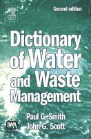 Dictionary of Water and Waste Management.