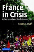 France in crisis : welfare, inequality, and globalization since 1980 /