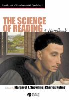 The Science of Reading : A Handbook.