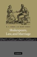 Shakespeare, law, and marriage /