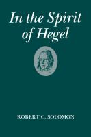 In the Spirit of Hegel.