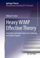 Heavy WIMP Effective Theory Formalism and Applications for Scattering on Nucleon Targets /