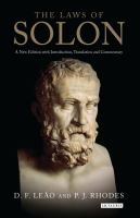 The laws of Solon : a new edition with introduction, translation and commentary /