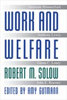 Work and welfare /