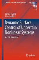 Dynamic Surface Control of Uncertain Nonlinear Systems An LMI Approach /