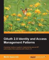 OAuth 2.0 Identity and Access Management Patterns.