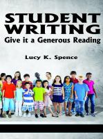 Student writing give it a generous reading /