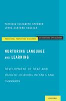 Nurturing language and learning development of deaf and hard-of-hearing infants and toddlers /
