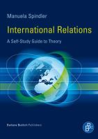 International relations a self-study guide to theory /