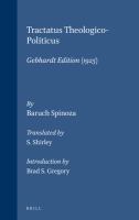 Tractatus theologico-politicus : (Gebhardt edition, 1925) /