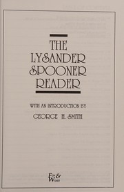 The Lysander Spooner reader /