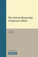 The Vatican manuscript of Spinoza's Ethica