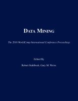 Data Mining.