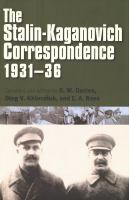 The Stalin-Kaganovich correspondence, 1931-36 /