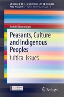 Peasants, Culture and Indigenous Peoples : Critical Issues.