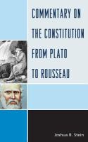 Commentary on the constitution from Plato to Rousseau