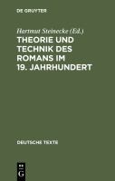 Theorie und Technik des Romans im 19. Jahrhundert.