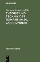 Theorie und Technik des Romans im 20. Jahrhundert.