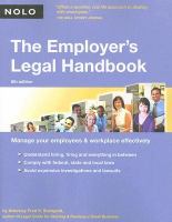 The employer's legal handbook