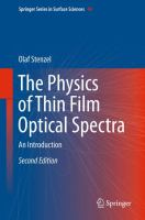 The Physics of Thin Film Optical Spectra An Introduction /