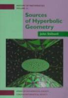 Sources of hyperbolic geometry /