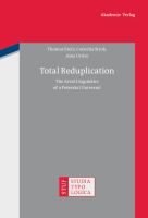 Total Reduplication : The Areal Linguistics of a Potential Universal
