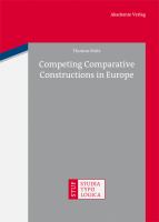 Competing comparative constructions in Europe