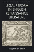 Legal reform in English Renaissance literature /