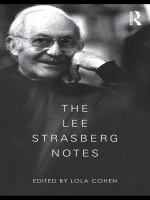 The Lee Strasberg notes