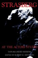 Strasberg at the Actors Studio : tape-recorded sessions /