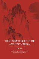 The constitution of ancient China /