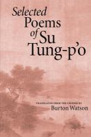 Selected poems of Su Tung-pʻo /