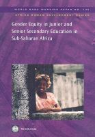 Gender equity in junior and senior secondary education in Sub-Saharan Africa