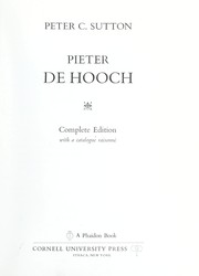 Pieter de Hooch : complete edition, with a catalogue raisonné /