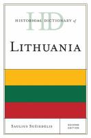Historical Dictionary of Lithuania.