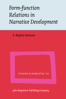 Form-function relations in narrative development how Anna became a writer /
