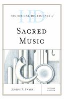 Historical dictionary of sacred music