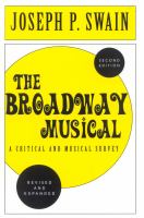 The Broadway musical : a critical and musical survey /