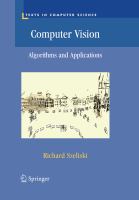 Computer Vision Algorithms and Applications /