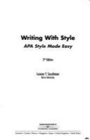 Writing with style : APA style made easy /