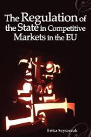 The regulation of the state in competitive markets in the EU