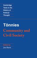 Community and civil society /