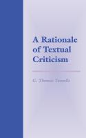 A Rationale of Textual Criticism.
