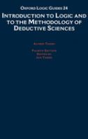 Introduction to logic and to the methodology of the deductive sciences /