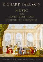 Music in the Seventeenth and Eighteenth Centuries : The Oxford History of Western Music.